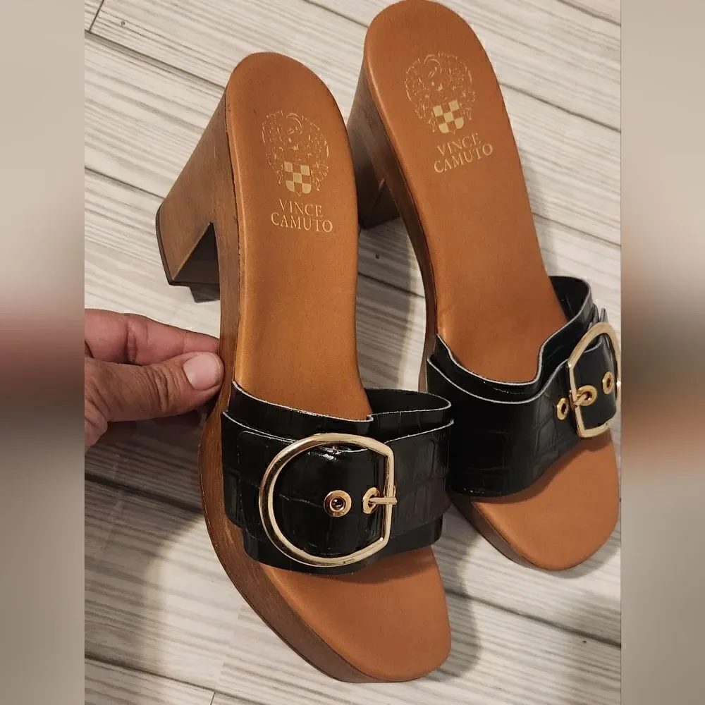 Vince Camuto high wooden